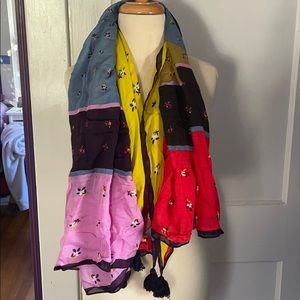 Multi Color Floral Scarf